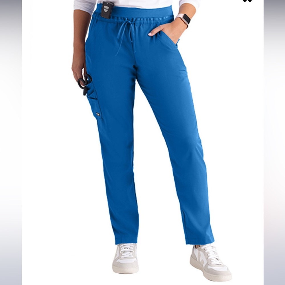 Grey's Anatomy by Barco Women's Scrub 6 PKT Logo Trim Tapered Pant- Size MP